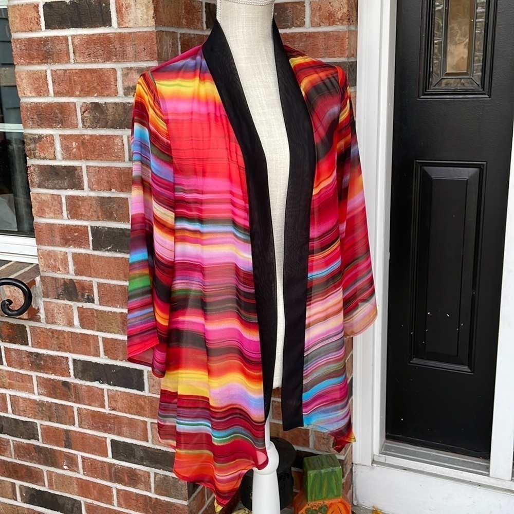 Travel Elements‎ Shear Kimono Cardigan Cover-Up